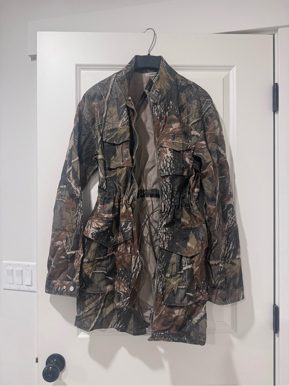 Maniere De Voir Women's Camouflage Utility Jacket - Green & Brown
